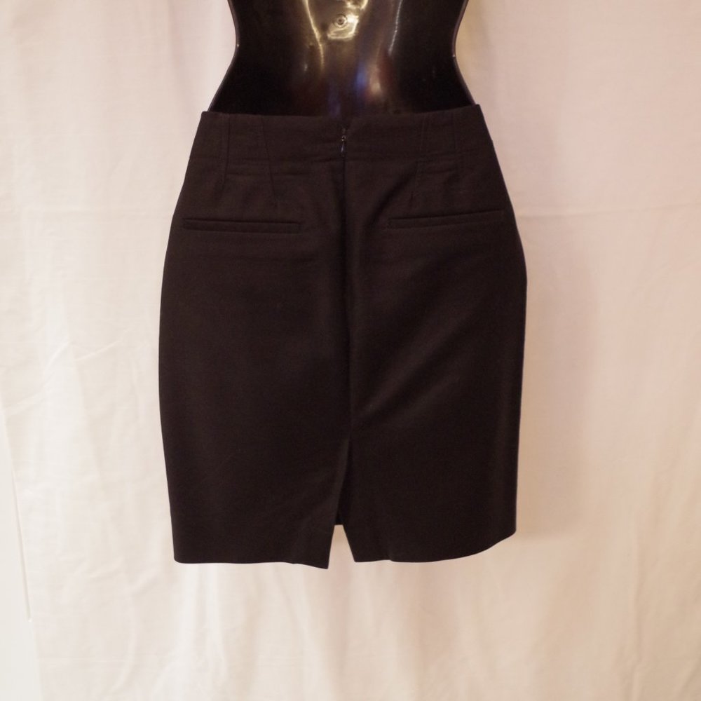 J. Crew No. 2 Pencil Black Cotton Skirt- Sz. 0P - Picture 6 of 8